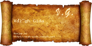 Végh Gida névjegykártya